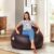 Solimo Premium Faux Leather Bean Bag Filled With Beans