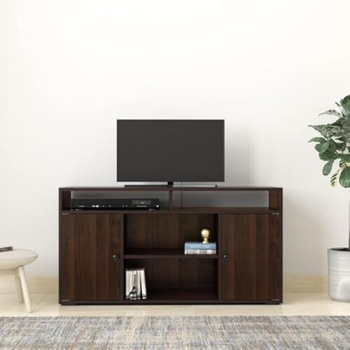 Amazon Brand – Solimo Regan Engineered Wood Entertainment Unit (Walnut)