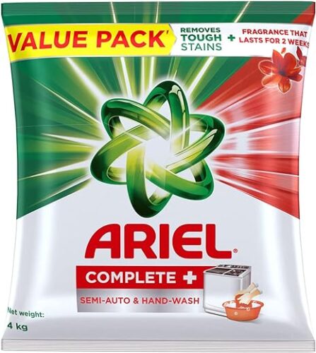 Ariel Complete + Semi Auto and Hand Wash Detergent Washing Powder, 4Kg Value Pack