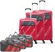 Aristocrat Polyester Trigon Soft Side 4 Spinner Wheels Hexa Luggage Set Of 6|3 Trolley Bags