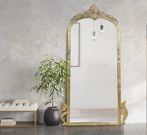 CORSICA DESIGNS 72X30 Victorian Metal Full Body Rectangular Mirror For Living Room