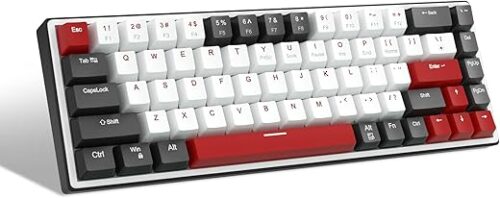 MageGee 60% Mechanical Gaming Keyboard,68Keys Compact Blue LED Backlit Gaming Keyboard