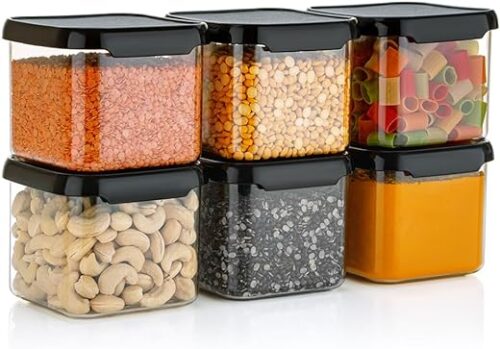Nexium Unbrekable Plastic Storage Jars & Container Set Of 6
