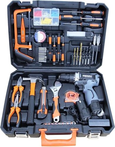 Omada Professional Tool kit with Cordless Drill,