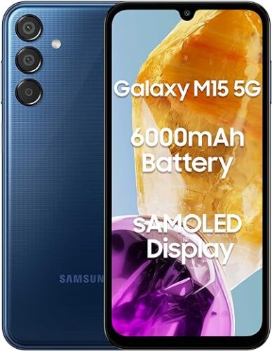 Samsung Galaxy M15 5G (Blue Topaz,6GB RAM,128GB Storage)
